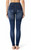 Blue Heart High Waist Women's Denim Print Fake Faux Jeans Leggings Pants