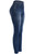 Blue Heart High Waist Women's Denim Print Fake Faux Jeans Leggings Pants