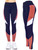 Active wear leggings with side pockets. Solid color inserts on the side. Stretchy leggings for active ladies.