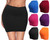 Mini Stretch Mesh Look Solid Basic Bodycon Skirt