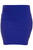 Cotton Blend Basic Royal Mini Skirt with Wide Waist Band
