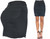 Distressed High Waisted Black Jean Skirt Fringed Slim Fit Denim Mini Skirt