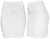 Distressed High Waisted White Jean Skirt Fringed Slim Fit Denim Mini Skirt