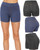 Solid Denim Look Classic Stretchy Summer Shorts