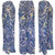 Blue Paisley Pleated Palazzo Wide Leg Lounge Summer Pants