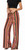 Orange Flower Aztec Pleated Palazzo Wide Leg Causal Summer Pants