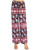 Burgundy Elephant Pleated Palazzo Wide Leg Causal Pants
