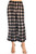 Brown Plaid Culottes Above Ankle Wide Leg Palazzo Pants