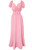 Gauze Look Light Pink Smocked Waist Maxi Dress Solid Lightweight Summer Long Dress