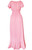 Gauze Look Light Pink Smocked Waist Maxi Dress Solid Lightweight Summer Long Dress