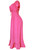 Gauze Look Hot Pink Smocked Waist Maxi Dress Solid Lightweight Summer Long Dress