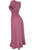 Gauze Look Mauve  Smocked Waist Maxi Dress Solid Lightweight Summer Long Dress