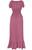 Gauze Look Mauve  Smocked Waist Maxi Dress Solid Lightweight Summer Long Dress