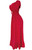 Gauze Look Red Smocked Waist Maxi Dress Solid Lightweight Summer Long Dress