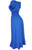 Gauze Look Royal Smocked Waist Maxi Dress Solid Lightweight Summer Long Dress