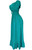 Gauze Look Teal Smocked Waist Maxi Dress Solid Lightweight Summer Long Dress