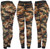 Brown  Army Lightweight Jogger Pants Casual Pockets Cotton Tapered Summer Joggers