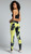 Yellow Tie dye Workout Booty Butt Lift High Waist Textured Scrunch Butt Bubble Leggings