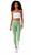 Solid Green Leggings with Pockets Soft Non See Through Workout Leggings