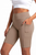 Brown Biker Shorts with Pockets Workout Biking Yoga Running Bermuda Short