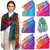 Flower Print Ethnic Colorful Soft and Silky Pashmina Scarf Shawl Rainbow Wrap