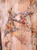 Cream Botanical  Wide Leg Pants Ethnic Palazzo Pants Stretchy Pleated Pants
