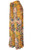 Mustard Mosaic Wide Leg Pants Ethnic Palazzo Pants Stretchy Pleated Pants