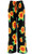Sunflower Shiny Flower Sparkly Black Palazzo Pants Wide Leg Summer Stretch Pants