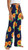 Sunflower Shiny Flower Sparkly Navy Palazzo Pants Wide Leg Summer Stretch Pants