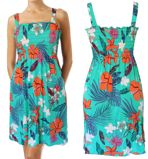 Beautiful big Hawaiian flower pattern summer dress. Sundress cover up is great for casual days at the park or beach .The pattern of big roses is so striking and unique, and the dress is so comfortable to wear.