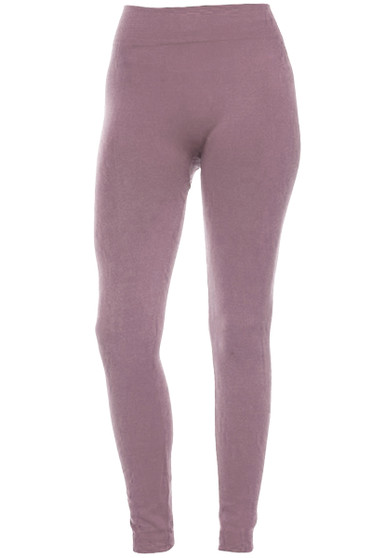 These fleece-lined leggings are perfect for winter. They're thick, opaque, and have a brushed fleece lining that makes them soft and comfortable. They can be worn with almost anything, from heels to boots, and are great for yoga, layering, or just hanging out.