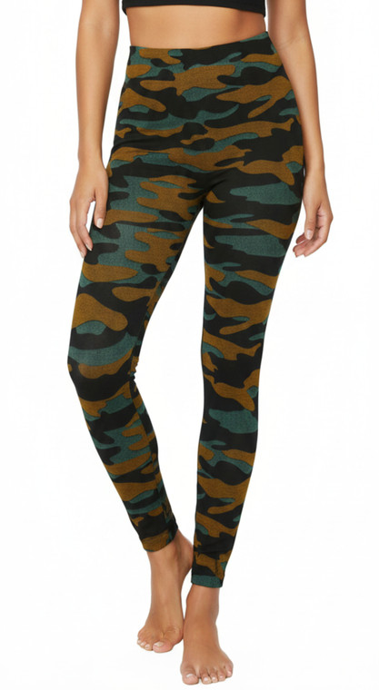 Army High Waist Women's Denim Print Fake Faux Jeans Leggings Pants