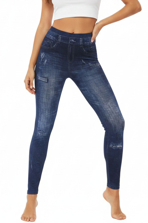 Get the look of denim with the comfort of leggings. 