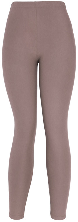 Ultra Soft Mocha Leggings Solid Brushed Basic Full Leggings