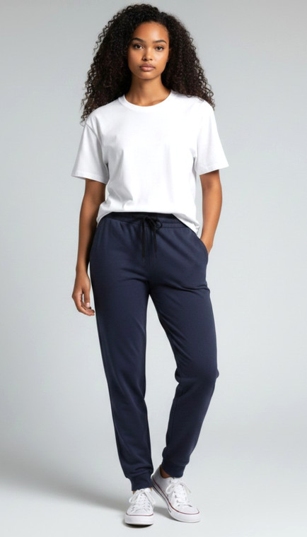 Navy jogger pants, soft lightweight joggers pants for women