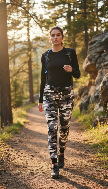 White jogger pants for women. Army jogger pants for women.