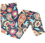 REG/Plus Super Soft Cotton Blend Basic Workout Printed Pattern Leggings Flower Paisley