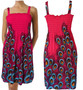 Peacock Pink Beach Cover Up Sleeveless Smocked Dress. Beautiful Summer dress that is lightweight and airy.