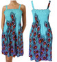 Peacock Turquoise Beach Cover Up Sleeveless Smocked Dress. Beautiful Summer dress that is lightweight and airy.