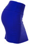 Cotton Blend Basic Royal Mini Skirt with Wide Waist Band