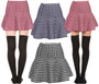 Thick knit skater skirt. Basic stretch skater skirt. Great mini skirt to match any outfit. Wear it with t-shirt and sneakers or high heels and crop top. Limitless possibilities. Solid skirts for any occasion.
