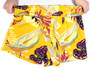 Casual Elastic Waist Multi Yellow Basic Summer Shorts with Pockets