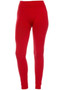 Red Fleece Winter Thick Warm Basic Stretchy Leggings
