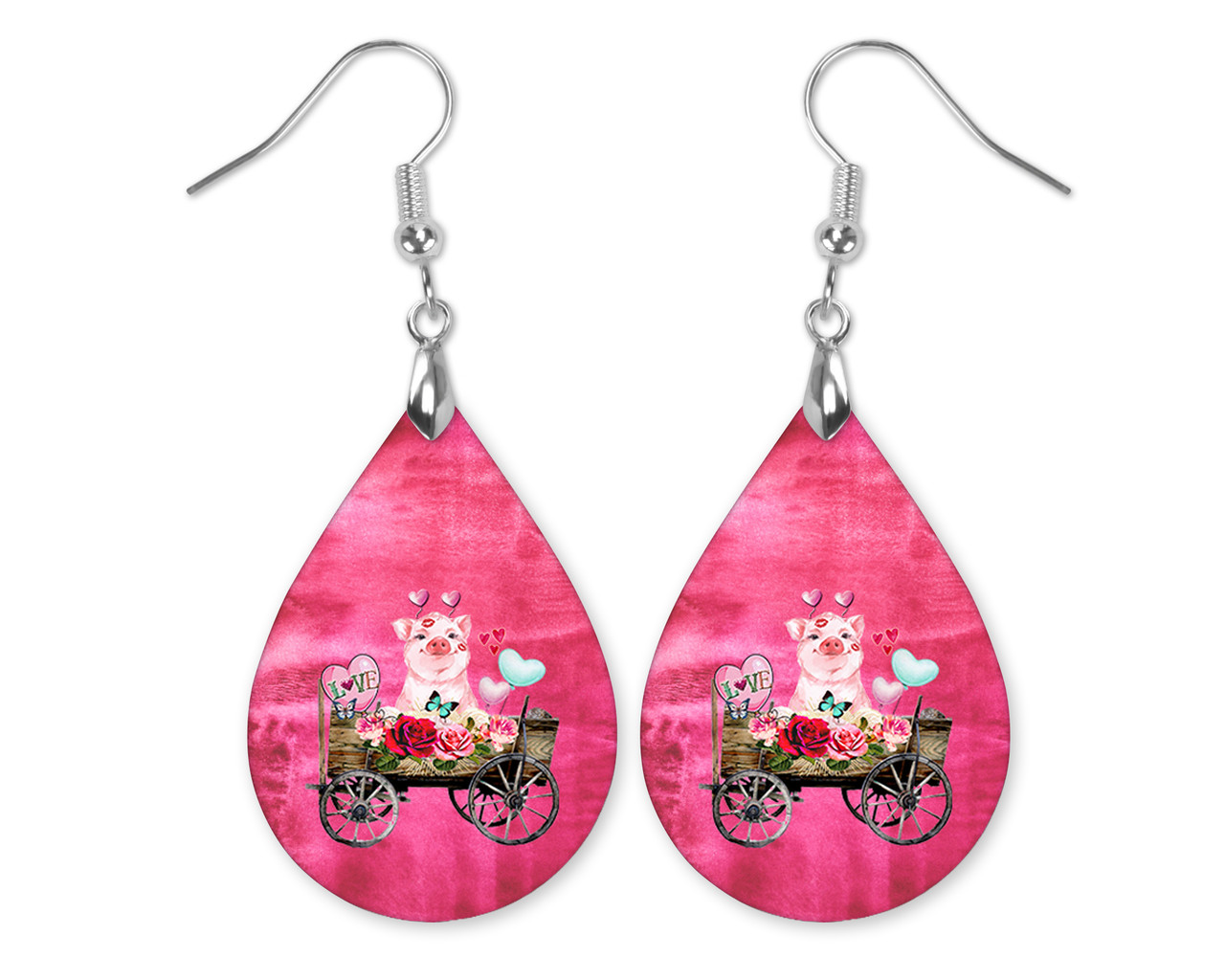 Valentine's Day Cute Pig Heart Earrings