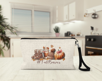 #FallBasics Fall Halloween Wristlet Makeup Bag