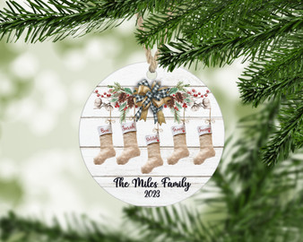 Personalized Christmas Stockings Ornament Christmas Ornament
