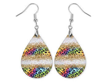 Rainbow Leopard Earrings