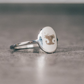 Engraved Pet Memorial Ring in Silver or Gold