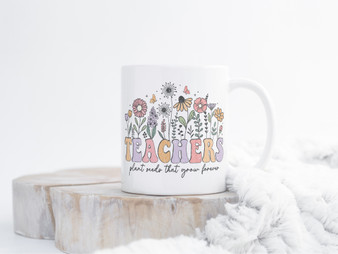 Teacher Planted Seeds Retro Coffee Mug 15oz