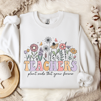 Teacher Planted Seed Retro Sweatshirt or T-shirt, Crewneck or Long Sleeve Shirt Option